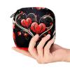 Period Bag,Sanitary Napkin Storage Bag,Art Heart Flower Love,Tampon Holder for Purse view 4
