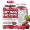 Beet Root Gummies, Beetroot & L-Arginine, Red Beets Supplements w/ Vitamin B1, B2, B3, B5, B6, Folate, B12 for Energy Boost & Circulation Support, Sugar Free Nitric Oxide Gummies, 120 Beet Chews view 1