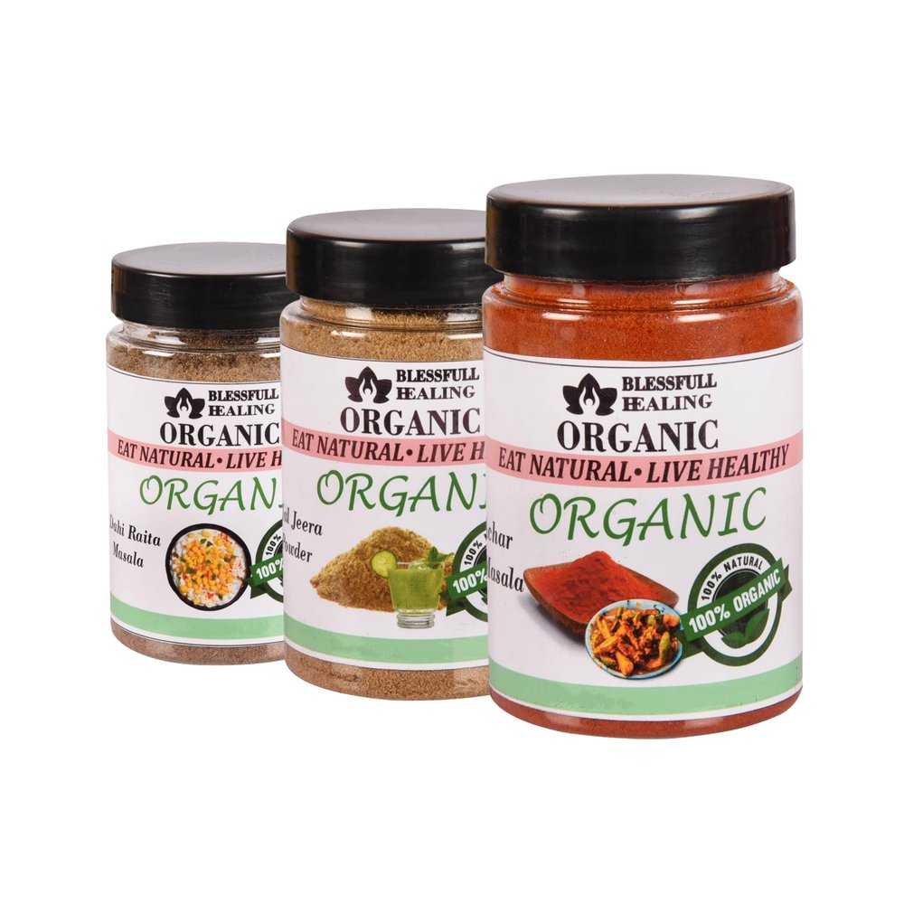 Blessfull Healing Organic Vegetarian Spice Combo Pack of 3 Combo #89