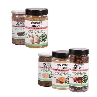 Blessfull Healing Organic Vegetarian Spice Combo Pack of 5 Combo #51