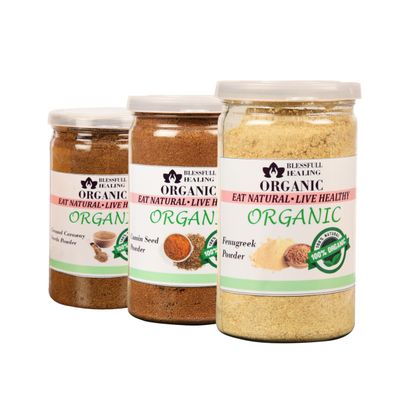Blessfull Healing Organic Raw Spices Powder Combo Pack of 3 Combo #66
