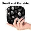 VTGHDEEQ Sanitary Napkin Storage Bag,Period Bag,Black and White Watercolor Easter Eggs,Sanitary Bags for Feminine Products view 2