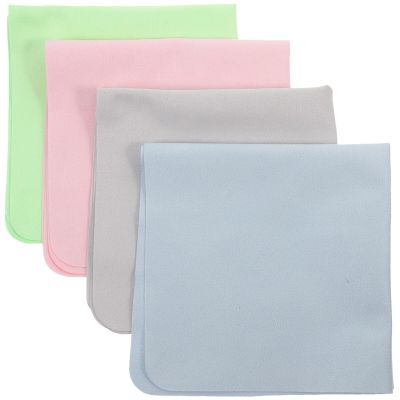 Baluue 4pcs Eyeglass Cleaning Cloths for Glasses Monitors and Screens Portable Microfiber Non-Scratch Lens for Eyewear and Electronics