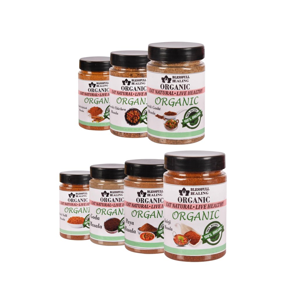 Blessfull Healing Organic Non- Veg Spice Combo Pack of 7 Combo #6