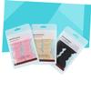 FOMIYES 3pairs Thick Sponge Heel Grips Pads for High Heels Self-Adhesive Cushions to Prevent Blisters and Pressure Foot Care Protector Apricot Black view 3
