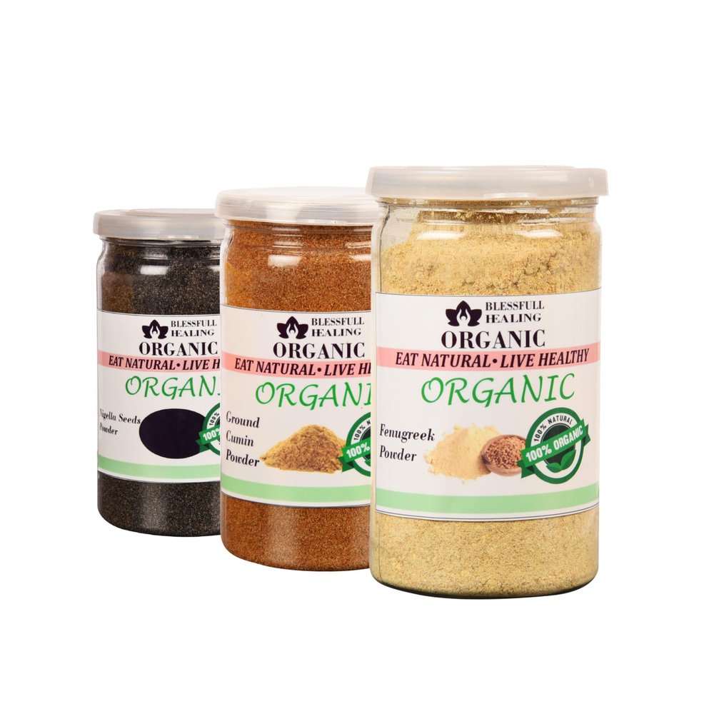 Blessfull Healing Organic Raw Spices Powder Combo Pack of 3 Combo #59