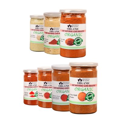 Blessfull Healing Organic Powder Spice Combo Pack of 7 Combo #13