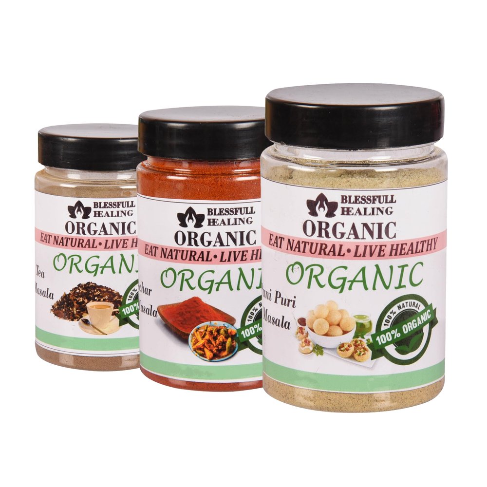 Blessfull Healing Organic Vegetarian Spice Combo Pack of 3 Combo #98