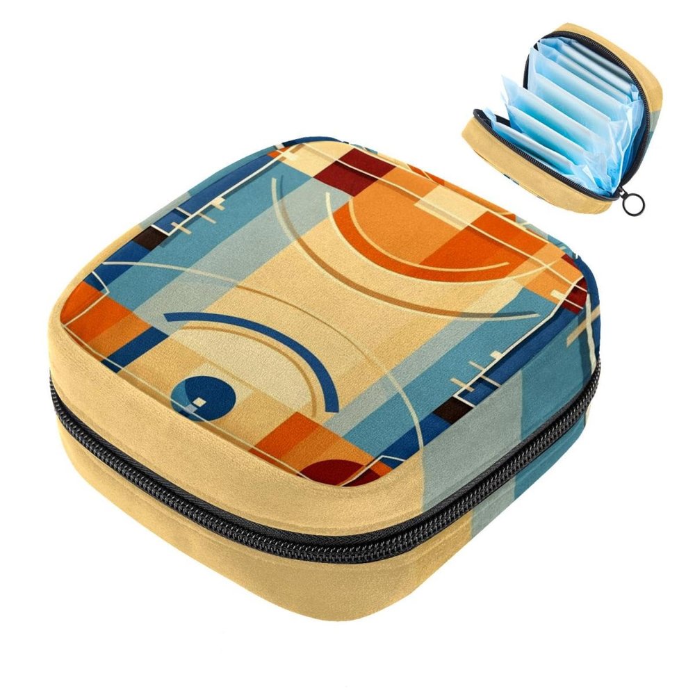 VTGHDEEQ Sanitary Napkin Storage Bag,Period Bag,Basketball Game Sport,Sanitary Bags for Feminine Products