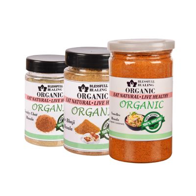 Blessfull Healing Organic Vegetarian Spice Combo Pack of 3 Combo #88