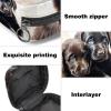 VTGHDEEQ Sanitary Napkin Storage Bag,Period Bag,Black and Gray Puppies,Sanitary Bags for Feminine Products view 3