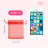 ANZNKU 50Pcs 3x4 Inch Organza Bags, Small Gift Bags Bulk for Women Valentine's Day Presents Wrap, Mini Red Mesh Bag Drawstring Jewelry Pouches for Wedding Candy Party Favors Treats Sachet Potpourri view 2