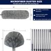 20 Ft+ High Reach Cobweb Dusting Kit with 3-14 Ft Extension Pole/Spider Web Brush & Ceiling Duster Microfiber Feather Duster with Washable Head for Cleaning Ceiling Fan, Furniture, Home view 2