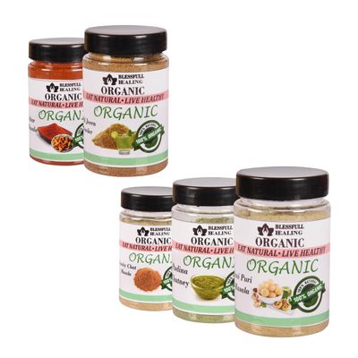 Blessfull Healing Organic Vegetarian Spice Combo Pack of 5 Combo #48