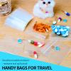 250 Packs Pill Pouch Bags 6 mil 3x2.75'', Bpa Free Travel Medicine Organizer, Pill Organizer Multi-Purpose Clear Small Portable, Pill Case for Purse, Pill Pockets for Meds, Storage, Packaging & Travel view 3