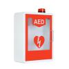 AED Defibrillator Storage Cabinet, Wall-Mounted Steel Heart Defibrillation Alarm Box Medicine Cabinet with Alarm System, Double Switch Control, Can Place a Variety of Models of AED view 1