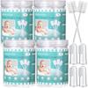 Singhoow 200 Pieces Baby Tongue Cleaner Disposable Infant Oral Cleaner with 4 Pieces Finger Toothbrush Soft Gauze Baby Mouth Newborn for Tooth Mouth Dental Care(Blue) view 1