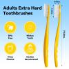 COCOBURI Huge Head Toothbrush Hard Toothbrushes for Adults Hard&Firm Toothbrush Bristles BPA Free Oral Care 4 Packs view 2
