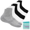 Revosoxs Diabetic Socks for Women Men,5 Pairs Non Binding Diabetic Ankle Wide Stretchy Loose Seamless Socks 7-9 9-11(Black+White+Grey-Medium) view 1