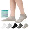 Revosoxs Diabetic Socks for Men Women,5 Pairs No Binding Low Cut Diabetic Ankle Socks,Wide Seamless Socks for Women Men Size 7-9 9-11(Light Dark-Small) view 1