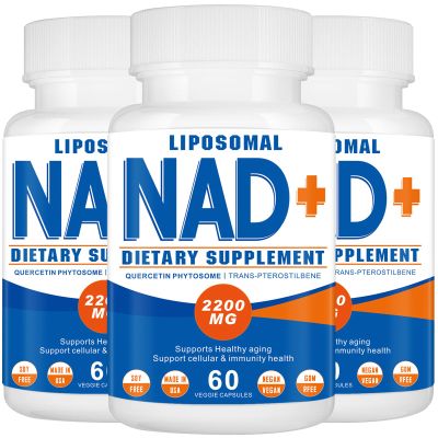 2200mg Liposomal NAD+ Supplement,NAD Supplement for Cellular Energy, Aging Defese,180 Capsules