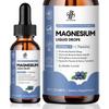 Magnesium Glycinate Liquid, Magnesium Complex Supplement with Omega3, L-Theanine and Vitamin for Calm, Sleep Support, Muscle Relief, Non GMO, Blueberry Flavor, 2 Fl Oz view 1