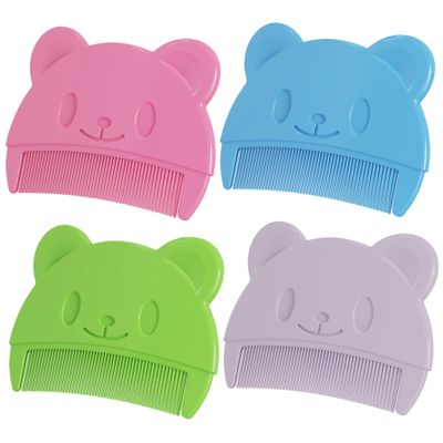 Baby Cap Brush 4Pcs Curved Baby Comb with Soft Bristles Fine Teeth Comb Durable Baby Hair Brush for Baby Dandruff and Lice Baby Care Essential Gifts Baby Comb Baby Hair Brush Fine Teeth Comb