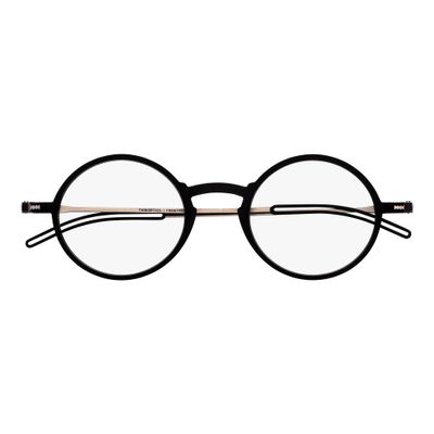 Always With You ThinOptics Reading Glasses - Ultra Thin, Durable, Lightweight - Optical Grade Lenses - Round Black 1.0x