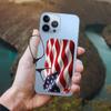 Always With You ThinOptics Readers - Armless On-Nose Reading Glasses - Slim Printed Case Attaches to Phone or Fits in Wallet - Waving Flag 1.5x view 3