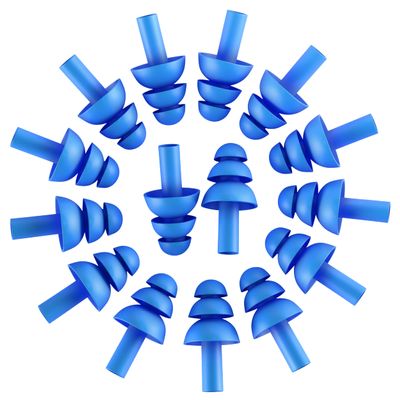 10 Pair Soft Silicone Reusable Washable Ear Plugs for Sleeping Swimming Noise Hearing Protection Earplugs Music Concerts Construction Shooting Hunting Motor Sports