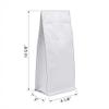 AwePackage 16 oz Box Pouch Pull Zipper Coffee Bag with Valve in Matte White (100 Pack) view 3
