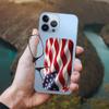Always With You ThinOptics Readers - Armless On-Nose Reading Glasses - Slim Printed Case Attaches to Phone or Fits in Wallet - Waving Flag 2.5x view 3