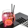 UUYYEO 500 Pcs Plastic Coffee Stirrers Straws Black Drinks Straws Long Skinny Cocktail Straws Straight Drinking Straws Sip Tea Straws Party Juice Straws view 3