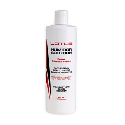 Lotus 16oz 16oz Propylene Glycol Solution (PG Solution) Cigar Humidor Solution (1 Pack)) for Cigar Humidor Humidifiers, White