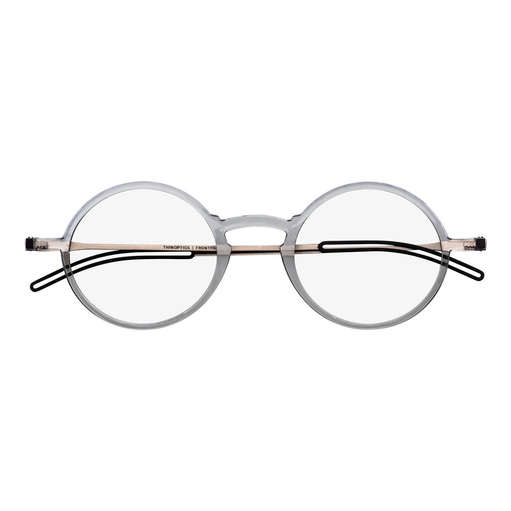 Always With You ThinOptics Reading Glasses - Ultra Thin, Durable, Lightweight - Optical Grade Lenses - Round Clear 2.0x