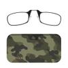 Always With You ThinOptics Readers - Armless On-Nose Reading Glasses - Slim Printed Case Attaches to Phone or Fits in Wallet - Green Camo 2.0x view 1