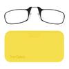 Always With You ThinOptics Readers - Armless On-Nose Reading Glasses - Slim Printed Case Attaches to Phone or Fits in Wallet - Yellow 1.5x view 1