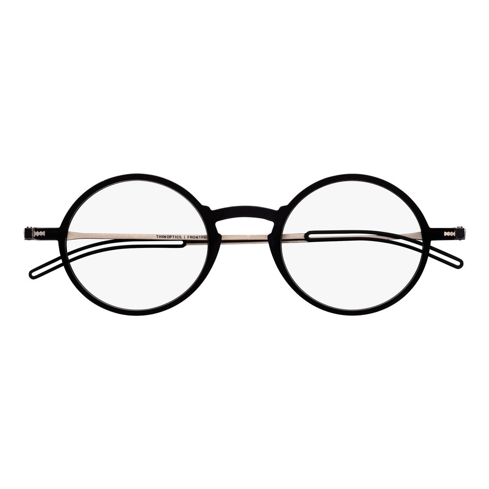 Always With You ThinOptics Reading Glasses - Ultra Thin, Durable, Lightweight - Optical Grade Lenses - Round Black 1.5x