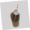 minkissy 50pcs Christmas Straws Paper Drinking Straws with Novelty Toppers Great for Parties Birthdays and Decor view 3