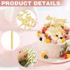 10Pcs Happy Mothers Day Cake Topper Mothers Day Decorations, Acrylic Happy Mothers Day Topper Cupcake Cake Topper, Gold Glitter Cake Sticks Cake Decorations for Mother's Day Party Suppliers view 3