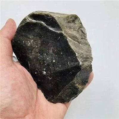 1pc Natural Rough Rock Crystal Black Obsidian Large Raw Stones OLMHCCFFK