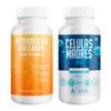 Aura Vitamin Mega Antioxidant Bundle | Hydrolyzed Collagen & AFA Stem Cell | Hydrolyzed Collagen with Vitamin C, Aphanizomenon Flos-Aquae | Celula Madre Skin, Hair and Nail Support  60 Each Caps (1) view 1