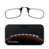 Always With You ThinOptics Readers - Armless On-Nose Reading Glasses - Slim Printed Case Attaches to Phone or Fits in Wallet - Football Laces 1.5x view 1