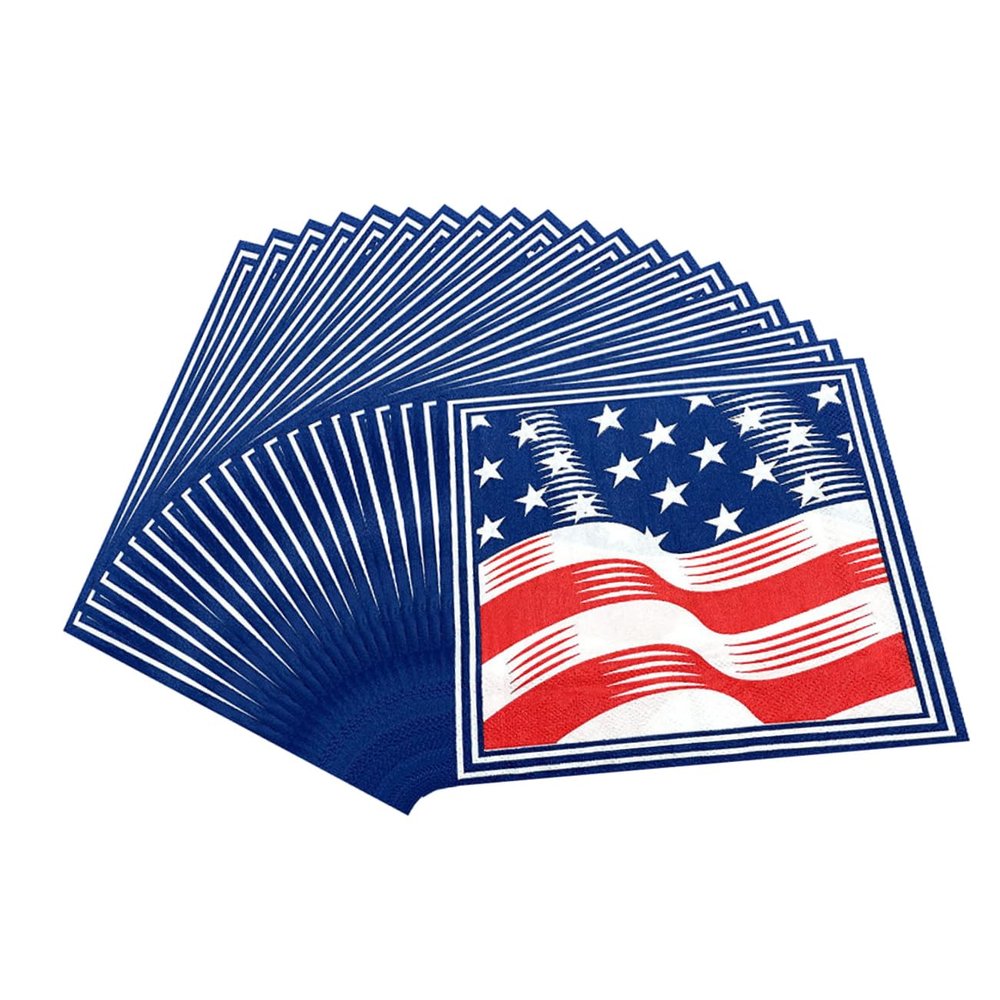 SEWOART Patriotic Napkins Star 40pcs Independence Day Dinner Napkins for Party