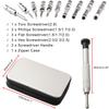 CJRSLRB Screwdrivers Kit Repair Tool for Eyeglass/Glasses/Watch/Cellphone/Clock 12-Pieces Eyeglass Repair Tools Kit Precision Mini Screwdriver Set (Travel Pocket) view 3
