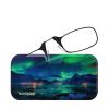 Always With You ThinOptics Readers - Armless On-Nose Reading Glasses - Slim Printed Case Attaches to Phone or Fits in Wallet - Northern Lights 1.0x view 2