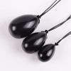 KAKAYE Yoni Egg Natural Obsidian Massage Set Undrill &Wooden Base Crystal Mineral Ball Kegel Exercise(Drill 3 pcs) view 1