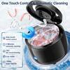 Ultrasonic UV Retainer Cleaner Machine for Dentures, Aligner, Jewelry, Mouth Guard, Night Guard, Toothbrush Head, Shaver Head, 42kHz Ultrasonic Denture Cleaner Machine for All Dental Appliance, Black view 3