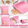 FireKylin 100 Pack Smell Proof Bags 7.9" x 11.8", Resealable Bags with Matte Window, Foil Pouch Stand Up Sealable Bags for PackagingPink view 3