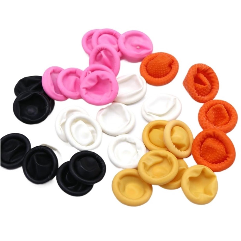 100 Pcs Disposable Fingertip Protective Gloves Natural Rubber Non-slip Anti-static Latex Finger Cot Fingertip Tool (Color : Pink)